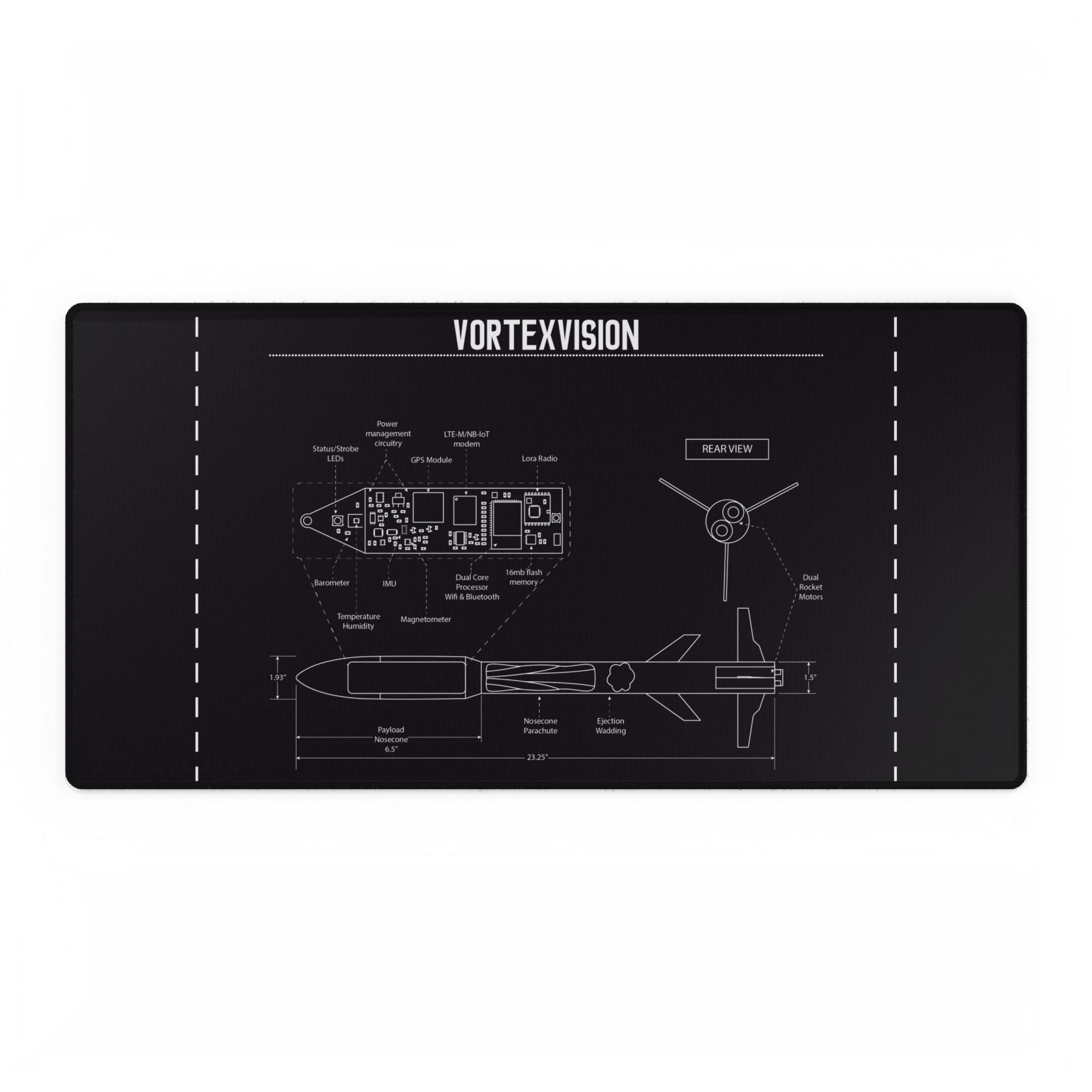 Vortex Vision Blueprint Desk Mat